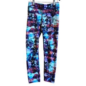 Athleta Multicolor Floral Fade Sonar Capris Leggings Women's XXS